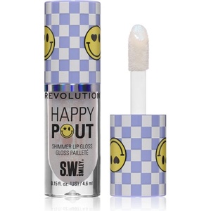 Revolution Beauty Happy Pout Shimmer Lip Gloss блясък за устни с блестящи частици цвят Stellar Shine 4.6ml