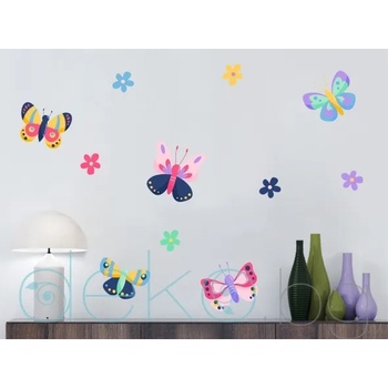 Image 1 of Комплект шарени пеперуди и цветя (1519)