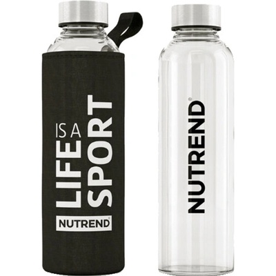 Nutrend Skleněná láhev s termoobalem 500ml - černá