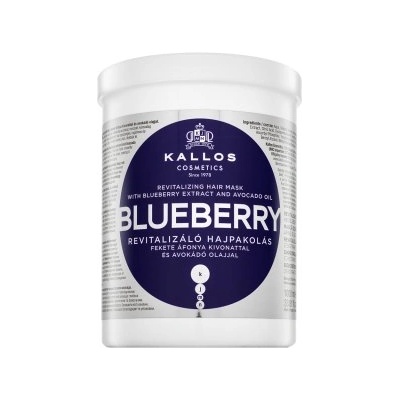 Kallos Blueberry Revitalizing Hair Mask подхранваща маска за суха и увредена коса 1000 ml