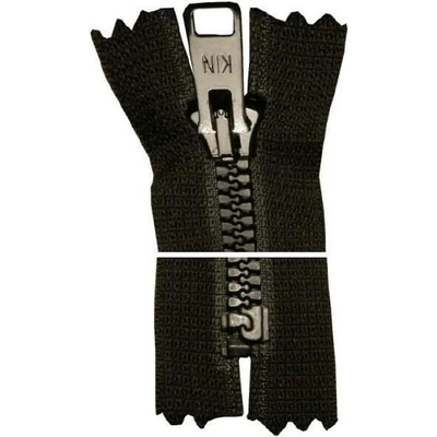 Plastový zip, nedělitelný - 75cm - černá - Koh-i-noor - BALENÍ 10 ks