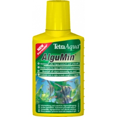 Tetra AlguMin - медикамент против алги, за борба с нежеланите, паразитни водорасли и зеленясването на водата в аквариума - 250 мл