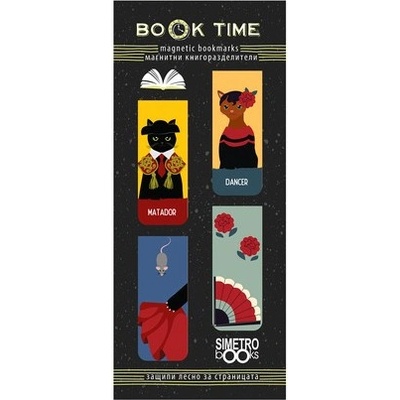 Simetro Магнитни книгоразделители Simetro Book Time - Испански Котки