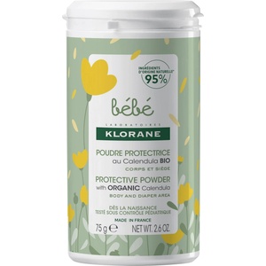 Klorane Bebe Защитна пудра при смяна на пелени Calendula, 75 g Лосион за тяло