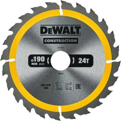 DeWALT Pílový kotúč 24 zubov, 190 x 30 mm