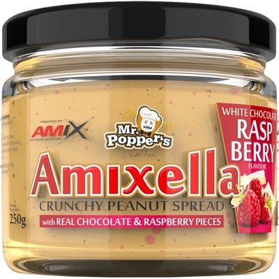AMIX Mr. Popper´s - Amixella Peanut Spread [250 грама] Бял шоколад с малини