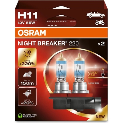 Osram Night Breaker 220 H11 PGJ-2 12V 55W 2 ks