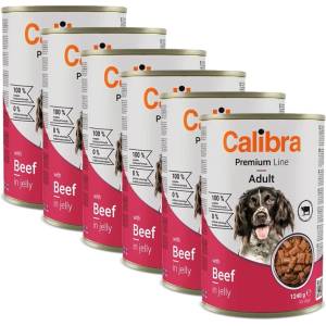Calibra Dog Premium Adult с говеждо месо 6 x 1240 г