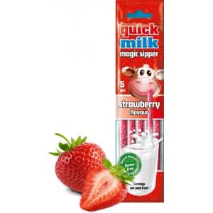 Quick Milk Magic Milk Straws С вкус на ягода 30гр