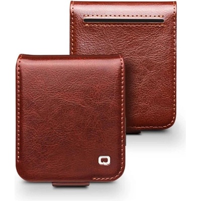 Qialino Кожен Калъф за Samsung Z Flip 7 FE/Z Flip 6, Qialino Book Case, Кафяв (59066011118182)