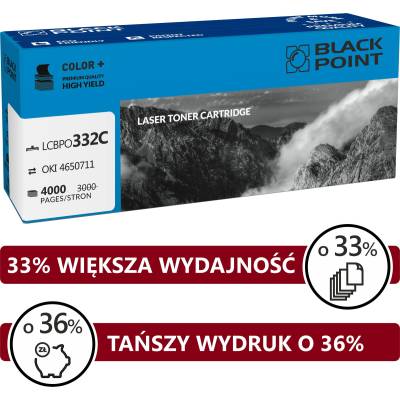 Compatible LCBPOC332C синя касета за принтер OKI 46508711 (BLOKI332CYBW)