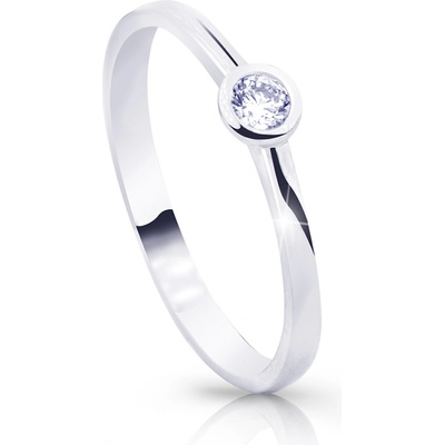 Cutie Jewellery Jemný třpytivý z bílého zlata Z8006 10 X 2