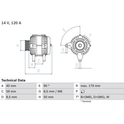 generátor BOSCH 0 986 038 950