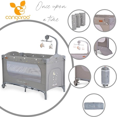 Cangaroo Детска кошара Once upon a time 2 сив (108440)