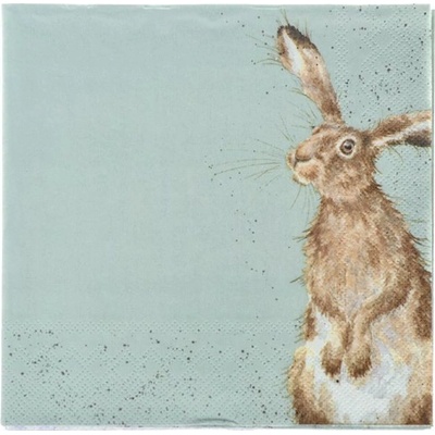 Wrendale Designs Papírové ubrousky The Hare and the Bee Zajíc 24x24cm