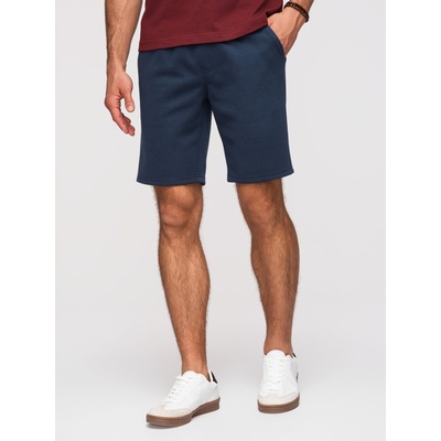 Ombre Clothing Мъжки структурирани шорти REGULAR FIT - тъмно синьо V3 OM-SRSK-0124 Ombre Clothing Ombre Clothing | Sin | МЪЖЕ | S