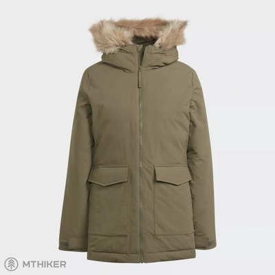 adidas HO FUR dámska bunda olive strata