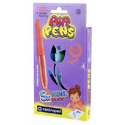 Fúkacie fixy CENTROPEN 1500, 5ks Air Pens Pastel set