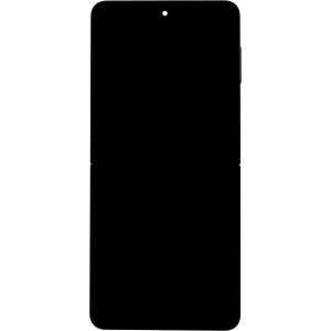 Samsung LCD дисплей + тъч модул + преден капак Samsung F766 Galaxy Z Flip 7 5G черен (сервизен пакет) (57983128546)