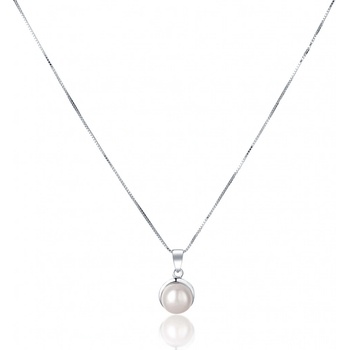 JwL Luxury Pearls Něžný s pravou bílou perlou JL0676