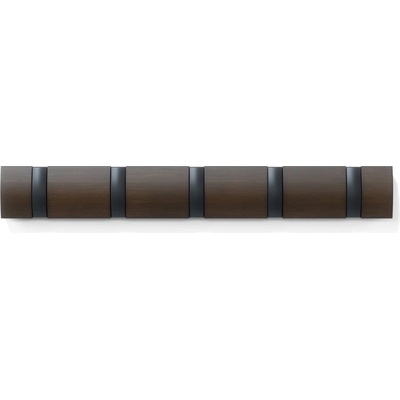 Umbra Тъмнокафява стенна закачалка от масивна топола Flip - Umbra (318850-048)