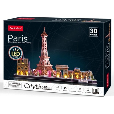 CubicFun 3D Пъзел Cubic Fun от 115 части - Париж (L525h)
