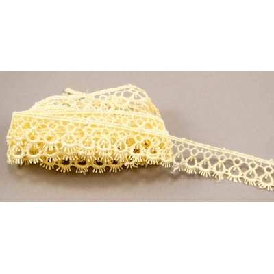 Vzdušná čipka - žltá- šírka 1,8 cm