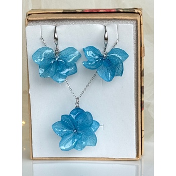 Meganflo Комплект бижута от сини хортензии