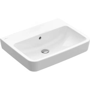 Villeroy & Boch O. novo - Умивалник за монтаж върху плот, 65x46 см, с преливник, без отвор за смесител, CeramicPlus, алпийско бяло 4A41KJR1 (4A41KJR1)