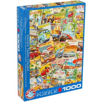 EUROGRAPHICS Пъзел Eurographics от 1000 части - Колаж с автомобили (60005628)