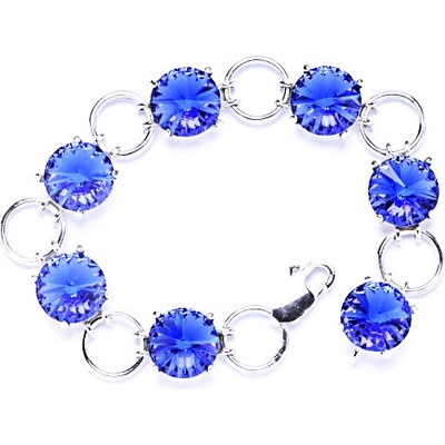 Čištín stříbrný s krystaly Swarovski Rivoli Safír R 1188