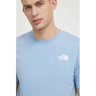 The North Face tričko s potlačou modré