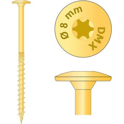 Skrutky do dreva Domax 8 x 260 mm 50 ks