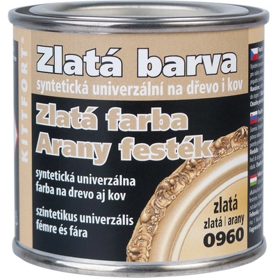 Kittfort Dekorativní syntetická barva 0960 zlatá 80 g – Sleviste.cz