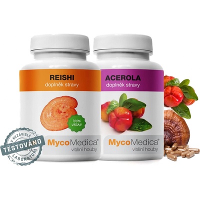 MycoMedica Reishi 30% extract 90 kapslí + Acerola 90 kapslí