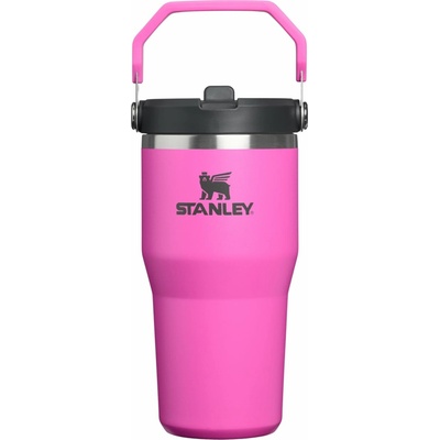 Stanley termohrnek IceFlow s uchem a brčkem Hot Pink black 590 ml