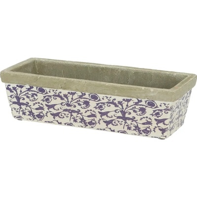 Truhlík "AGED CERAMIC" modrobílá keramika 5L/40x15cm