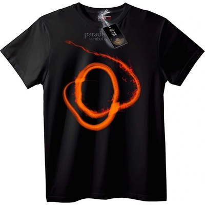 NOONEBRAND Тениска Огнен символ - 4XL, Black
