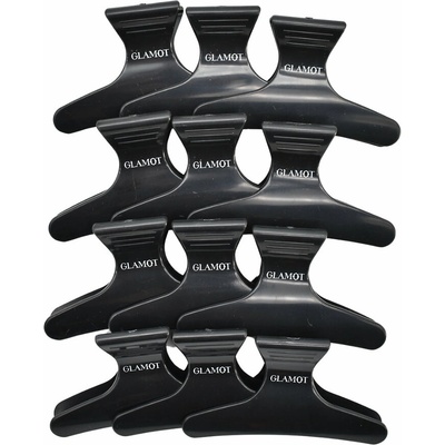 Glamot Claw Clips 12 ks Černá 8 cm