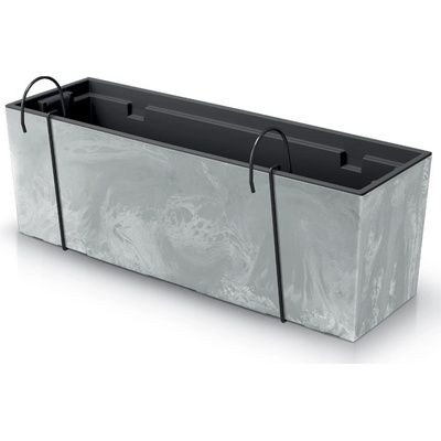 Prosperplast Květináč 58 x 18 x 19,5 cm stříbrný