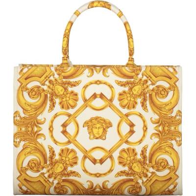Versace Barocco Gold White shopper kabelka Žlutá