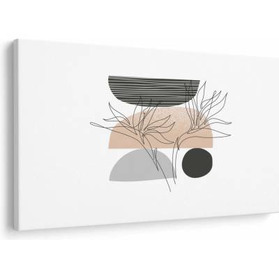 Obraz - Line art kvety N⁰2, jednodielne 150x100 cm