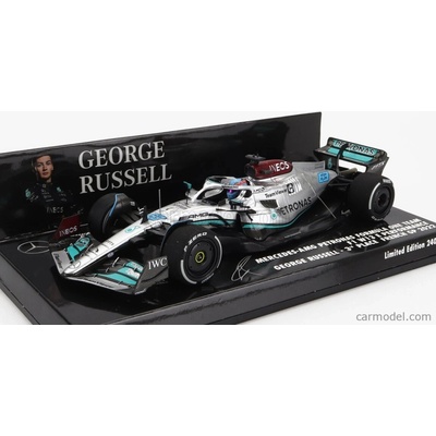 Minichamps Mercedes gp F1 W13e Team Mercedesamg Petronas F1 N 63 3. Francúzsko Gp 2022 George Russell Silver Green 1:43