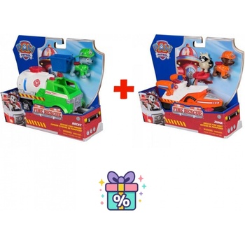 Изгоден комплект: Пес патрул Fire Rescue превозно средство Роки + Fire Rescue превозно средство Зума (AS_6072642_6072684)