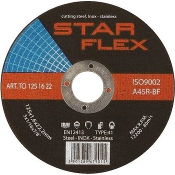 Star Flex Řezný kotouč 125 x 1,6 x 22 mm TCI 1251622