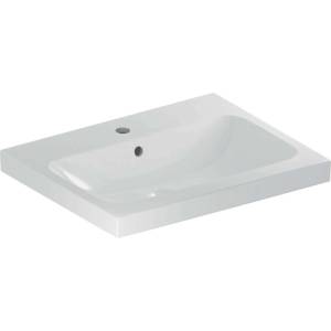 Geberit iCon - Мивка за плот 60x48x16 cm, с преливник, с отвор за кранче, бяла 501.847. 00.1 (501.847.00.1)