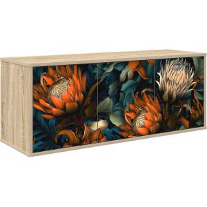 vidaXL Стенен телевизионен шкаф LOCHEM 102 x 33 x 40 см Дъб сонома (8007151)