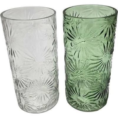 Váza sklo reliéfným vzorom V25/pr.12cm
