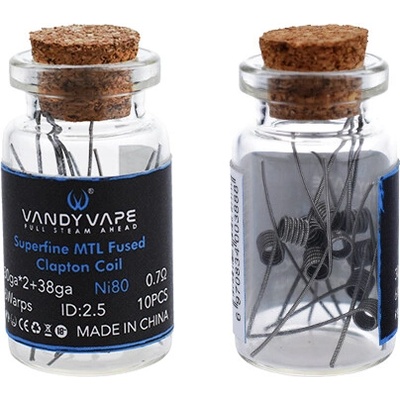 Vandy Vape Fused clapton Odporový drát Superfine MTL NI80 0,7ohm 10ks