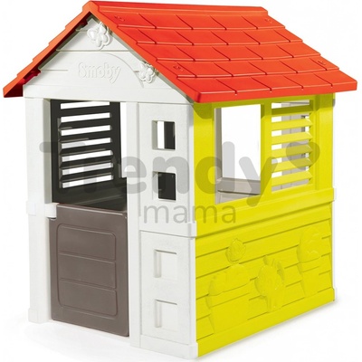 Smoby domček Lovely červeno-zelená s 3 oknami SM810705 – Zboží Dáma